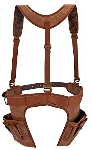Tourbn Werkzeugtasche aus gewachstem Segeltuch, Arbeitsschürze, Gürtel mit Hosenträgern