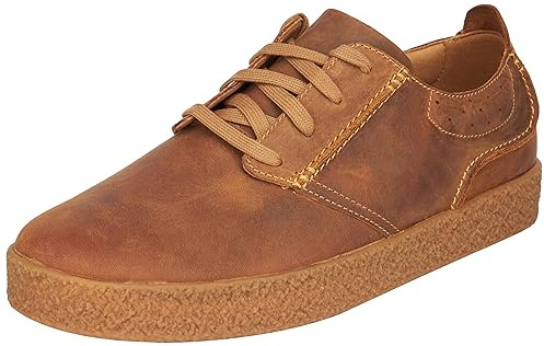 Clarks Tenis Streethilllacepara Hombre, Lea marrón Oscuro, 44 EU