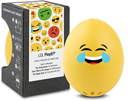 LOL BeepEgg – Egg Timer for Boiling Eggs – Musical Egg Cooker for Soft, Medium, Hard Boiled Eggs – Food Safe – Singing Floating Egg Timer – Egg Cooker for 3 Levels of Doneness – Brainstream
