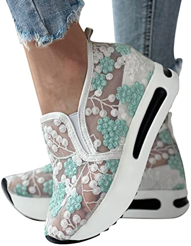 Damen Sneaker Mit Keilabsatz Air Cushion Diabetiker Schuhe Lässige Slip On Walkingschuhe Sandalen Wmshoes Joggingschuhe Frühling Meladen Turnschuhe Bequeme Leistungsstarke Wmshoes Sneakers Schuhe
