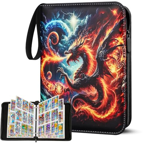 Peiranup Sammelalbum für Ninjago 900 Karten - 50 Seiten 9 Taschen Album | Groß Sammelkarten Album PU Tragbar Wasserdicht Karten Halter Heft Ordner Buch Geschenk für Kinder Sammler