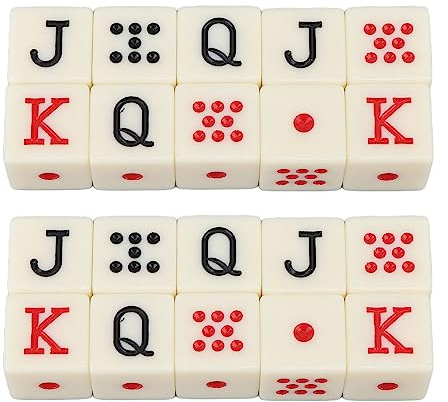 20st Spanska Pokertärningar, 6-sidiga Pokertärningar Spanska Pokertärningsspel för Familjen