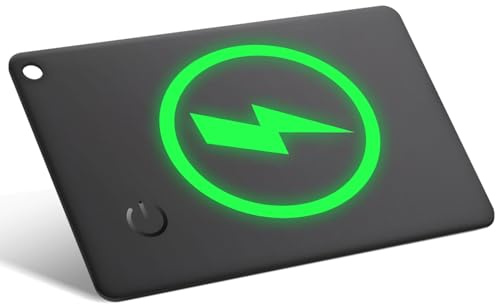 Qoosea Carte de Localisation pour Porte-Monnaie avec Suivi Localisateur de Cartes d'objets Bluetooth (Uniquement pour iOS) pour Clés Prise en Charge de la Charge sans Fil pour Porte-Monnaie, Bagage