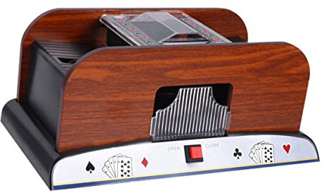 Gogogmee Mélangeur Automatique De Cartes De Poker pour Bridge sans Batterie Noir