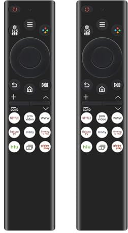 Pack of 2 Universal Replacement Remote fit for Samsung TV Frame Crystal QLED OLED UHD Curved Neo Smart TVs BN59-01312A BN59-01330A BN59-01385A BN59-01391A BN59-01259E BN59-01329A TM1950 TM2050 TM2095