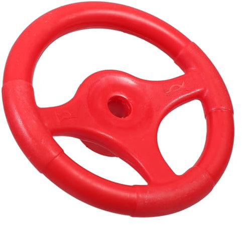 BESTonZON Red Plastic Steering Wheel Toy for Children Car Replacement Universal Bumper Car Accessory for Toddlers and Boys and Girls Sturdy Vehicle Steering Wheel Toy for Rocking