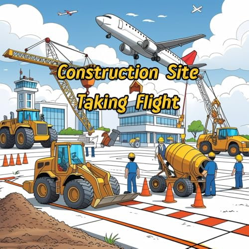 Construction Site Taking Flight: Goodnight, Airport 8,5 x 8,5 in