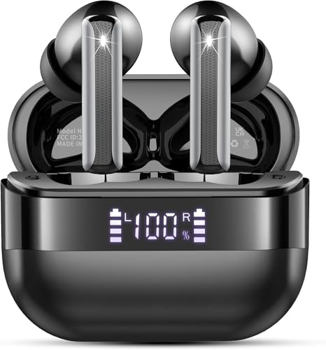 Écouteurs Bluetooth ENC Antibruit Mic 48H Oreillette Bluetooth avec Écran LED
