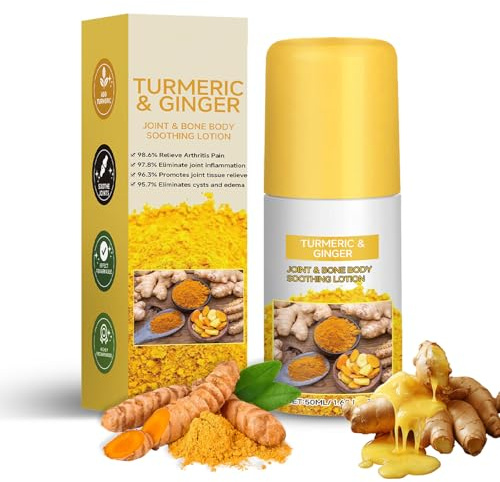 Turmeric & Ginger Pa-in Relief Cream, Joint Relief Cream, Ginger Strong Creams for Arthriti-s, Neck, Wrist and Knee Turmeric Massage Crea-m Skin Firming Body, Somoothing, Relaxing