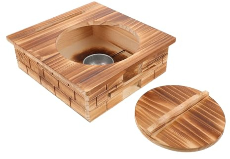 KOMBIUDA Étagère pour Mini-réchaud à Support De Cuisine Design Vintage Présentoir pour Wok Foyer Décoratif pour Événements Familiaux