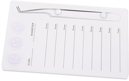 DECOMELODY Palette Magnétique Pour Faux Cils En Acrylique Blanc, Plateau Gradué Léger Et Portable, Outil Professionnel Pour Pose D’extensions De Cils, Usage Personnel Et Salon De Beauté