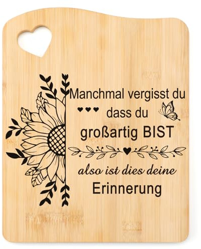 Tulolvae Geschenke für Frauen, Bambus Schneidebrett Geburtstagsgeschenk | Geschenk für Beste Freundin Frau Schwester Geburtstag Weihnachten Ostern, Weihnachtsgeschenke für Frauen Männer