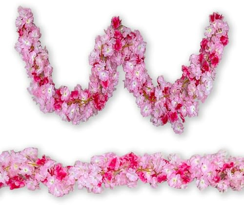Jadeunm Künstliche Kirschblüten Girlande, 3 Stück Kunstblumen Girlande
