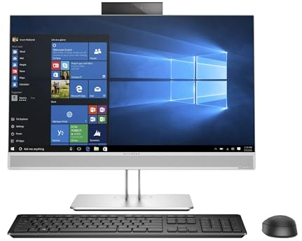 HP EliteOne 800 G4 Ordinateur de bureau tout-en-un 21,5 FHD, Intel Core i3-8100, 16 Go de RAM, SSD 512 Go, WiFi, Bluetooth, clavier QWERTY américain, Windows 11 Pro (reconditionné)