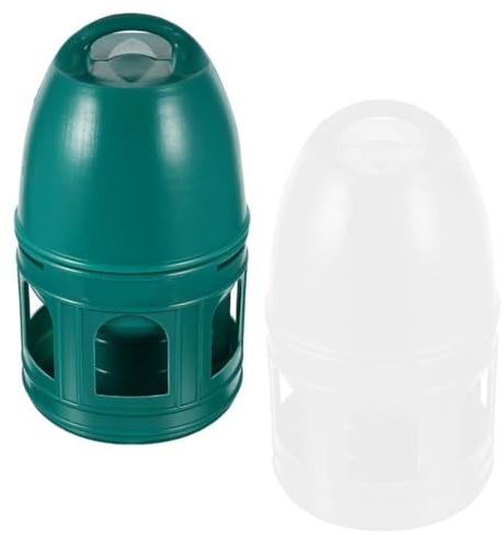Abaodam Comedero de Plástico para Palomas 2 Unidades Dispensador de Agua Colgante, Capacidad Extendida para Jaulas y Alimentación de Aves en Interiores