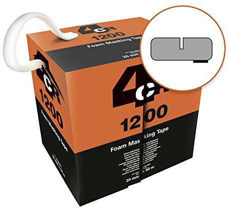 MST-DESIGN Schaumklebeband I Foam Masking Tape I 20 mm x 50 m Rolle von 4CR I Lackierzubehör