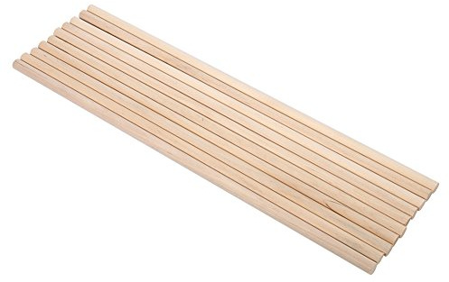 Pluggstavar i trä, långa gör-det-själv hantverkspinnar för handarbete i trä, obehandlat naturligt trä, 10 st, 30 cm (8 mm x 30 cm)