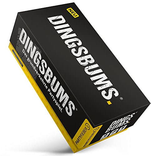 DENKRIESEN - PARTYFIEBER - DINGSBUMS Grundverkehrtes Partyspiel | 336 Karten - 900 lustige Sätze | Familienspiel | Partyspiel | Geschenkidee | Ostergeschenk | Für Jung & Alt | Spaß garantiert!