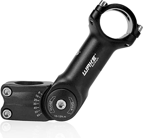 CYSKY Attacco Manubrio Regolabile 31,8 90mm/110mm/130mm 0-60° Grado Attacco Manubrio Manubrio MTB in Lega di Alluminio per Mountain Bike, Bici da Strada, MTB, BMX, Ciclismo (130mm)