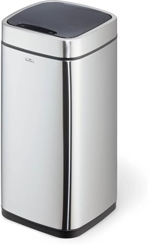 Durable 342223 Poubelle Automatique NO Touch, avec bac intérieur, 21 litres, Argent 300 x 630 x 300 (L x H x P)