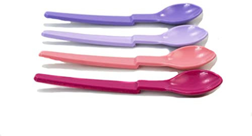 Tupperware Kinder Hängelöffel helllila + dunkellila + pink + rosa Baby Löffel Plastiklöffel