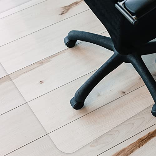 OLIVO.shop Tappeto salvapavimento in pvc trasparente, Tappeto sedia ufficio, protezione parquet, Protezione tavolo scrivania pavimenti, Tappetino Pvc 90x120 cm GHOST