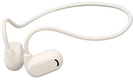 Casque sans Fil à Oreille Ouverte, HiFi Stéréo Bluetooth 5.3 Casque de Sport Super Léger, écouteurs Rechargeables sans Perte de Son pour la Course, L'équitation, la Randonnée, (Blanc)