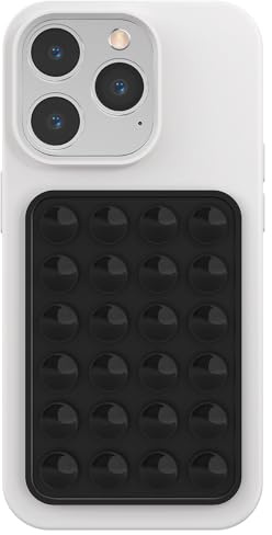 Silicone Phone Sticky Grip, Suction Phone Case Mount for iPhone and Android, Hands-Free Sticky Cell Phone Grip, Mobile Fidget Mirror Holder for Selfies and Videos