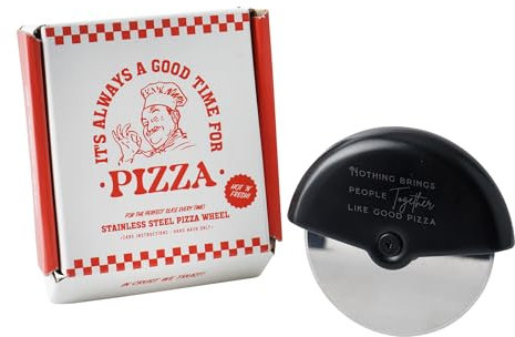 CGB Giftware | Black Pizza Cutter 'Nothing Brings People Together Like Good Pizza' in Gift Box | Novelty | Kitchenware | Homeware | Dinner Party | GB07754