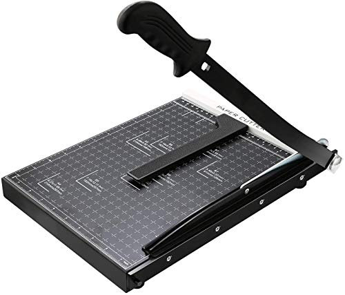 YZSS Papierschneider Hebelschneider A4 B5 Schneidemaschine mit einer Schnittlänge Fotoschneider 300mm * 250mm Hebelschneider Schrottmaschineider aus Metall Schwarz