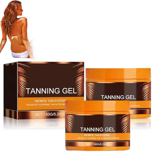 Generic Bräunungsgel, Intensivbräunungsgel, Intensive Tanning Luxe Gel, natürliches Bräunungsbeschleuniger-Cremegel, Tanning Luxe Gel für Solarien und Sonne im Freien (2pcs)