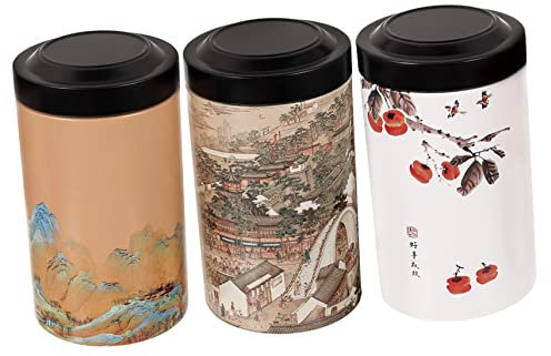 Mikinona Large Biscuit Tin Cookie Containers with Airtight Lids Metal Storage Jars for Biscuits and Candy Vintage Style 3pcs Set for Kitchen Pantry Organization
