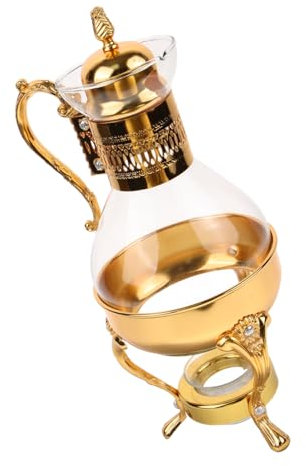PRETYZOOM 1 Ensemble De Cafetière Bouilloire à Thé Turque Cafetière Turque Cafetière Vintage Flacon De Thé Cafetière Arabe Théière à Feuilles Mobiles Fabricant De Thé Turc Un Verre