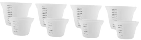PRETYZOOM 8piezas Tazas De Medición De Graduadas Reutilizables De Cocina Resistente Altas Para Cocineros Profesionales y