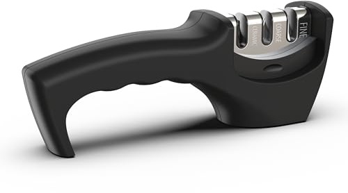 SHARK SHARP afilador cuchillos,afilador de cuchillos profesional,afilado profesional de 3 etapas para cuchillos de cocina,afiladores profesionales, afilador manual