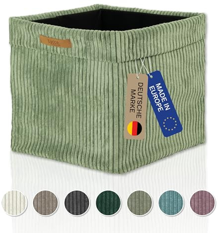 Lycce Kallax Box Cord, Faltbox + abnehmbarer Bezug | salbei