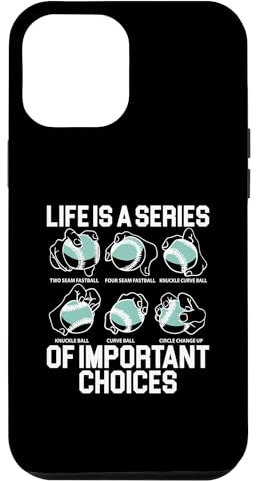 Coque pour iPhone 12 Pro Max Life Is A Series Of Important Choices Baseball Pichet