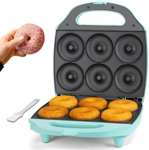 Baker's Friend Mini Donut Maker for Home, 6 x 3 Inch Donut Maker Machine for Kids, Donut Maker Machine, Donut Baking Tray, Donut Party, Water