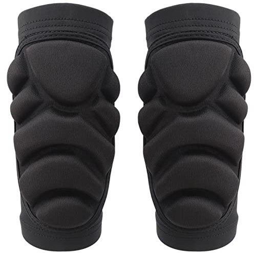 Leapiture Kinder-Ellbogenschützer und Knieschützer, Rollschuh-Knieschoner, Skifahren, Kniescheibe, Kinder-Outdoor-Sport-Schutzausrüstung für Inline-Skating, Rollschuhlaufen, Schwarz, Xs