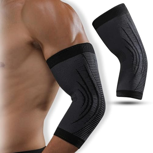 NEO X-PRO Tutore Epicondilite Gomito – Fascia Gomito Epicondilite Uomo Donna – Gomitiera per Tendinite, Epitrocleite, Golf e Padel – Bracciale per Epicondilite – Supporto Gomito (Nero, L)