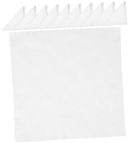 Lingettes pour Lunettes en Tissu Fin 50 Pièces, Blanc | Chiffons de Nettoyage pour Lentilles, Légers, Captent Poussière et Traces, Paquet Photo et Paquet à Main