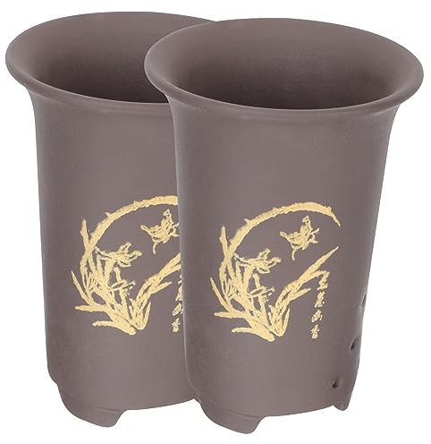 Milisten 2pièces Pots De Fleurs Céramique pour Orchidées avec Drainage pour Intérieur Et Plantes Intérieur