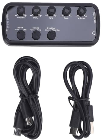 Cheotime Bass Kopfhörerverstärker mit Multi -Effekten, USB -wiederaufladbaren Bassgitarrenverstärker, Echo, Reverb, Overdrive & Distortion, tragbarer Musikpraxis -Verstärker
