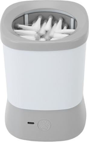 Asixxsix Limpiador de patas de perro automático, 2 velocidades portátil eléctrico Paws Cleaner Copa USB recargable máquina de limpieza de pies para el pequeño perro mediano gato