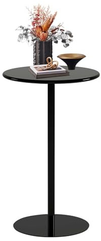 Luyckfrazy Runder Stehtisch, Theken-Bistro-Kneipentisch mit Fester Platte und Metallfuß, Freizeittisch, runder Cocktailtisch, Esstisch für die Küche zu Hause, Wohnzimmer, einfache Montage(40x40x50cm)