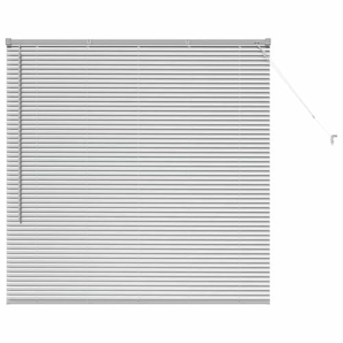 vidaXL Persianas venecianas Plateado 130 x 130 cm Aluminio