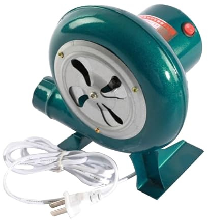 Manual Barbecue Fan Variable Speed Electric Blower - 220V Low Noise Coal Forge Blower, Hand Crank Forge Blower, for Grill(100W)