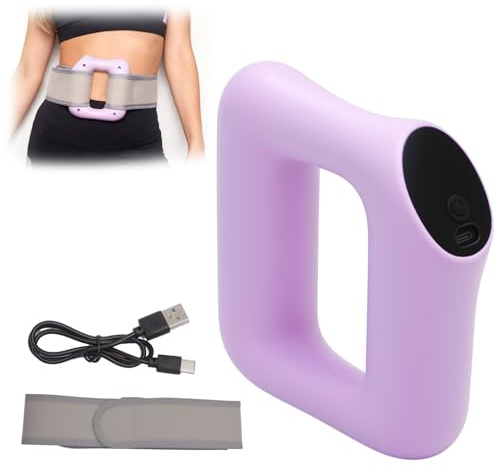Multifunktionales Bauchmassagegerät, Vibrationsmassagegerät für Fettverbrennung & Muskelentspannung, Rauchsige Violette Farbe, 5 Intensitätsstufen, Type-C Ladeanschluss, Ideal für Zuhause