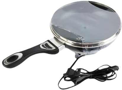 GUHPZA Padella Elettrica per Auto, Anti-Scottatura, per Friggere in Padella, Robusta, con Coperchio, 24 V 250 W，24V 250W
