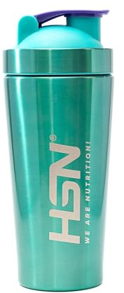 HSN Shaker We Are Nutrition! Acero Inoxidable | 739ml | Azul Metalizado | Vaso Mezclador con Óptimo Sistema de Mezclado en la Tapa (BPA Free) | Cierre Anti-Fugas | Sin Olores | Fácil Limpieza